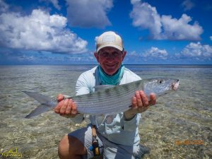 Fly fishing for Bonefish in Seychelles